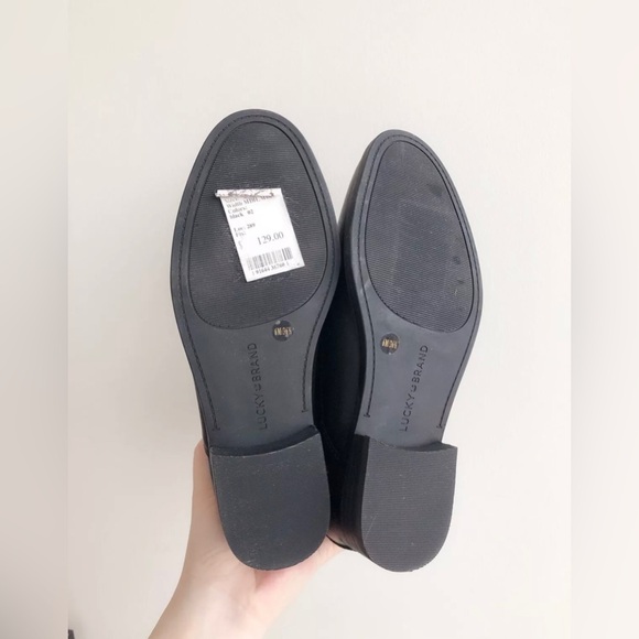 NIB Lucky Brand Womens Hildran Leather Almond Toe Ankle Boots Black Size 6M - Picture 10 of 12